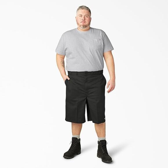 Dickies Men’s 13-Inch Loose Fit Work Shorts, Durable Outdoor Uniform, Black, 42 - Picture 4 of 4